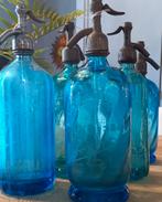5 blauwe Franse spuitwaterflessen, Antiek en Kunst, Ophalen of Verzenden