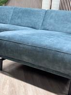 ZGAN Velvet Velours Montel U-Bank / Hoekbank - Blauw - 350cm, Huis en Inrichting, Banken | Bankstellen, Ophalen, -, Velvet velours hoekbank u bank blauw modern luxe