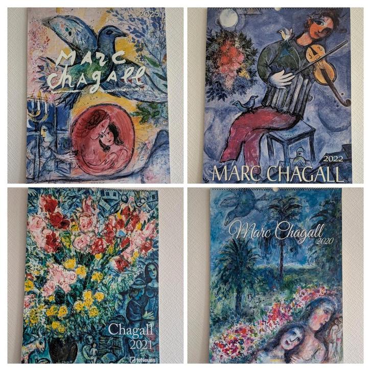 Marc Chagall spiraal kalender XL formaat, Diversen, Kalenders, Gebruikt, Maandkalender, Ophalen