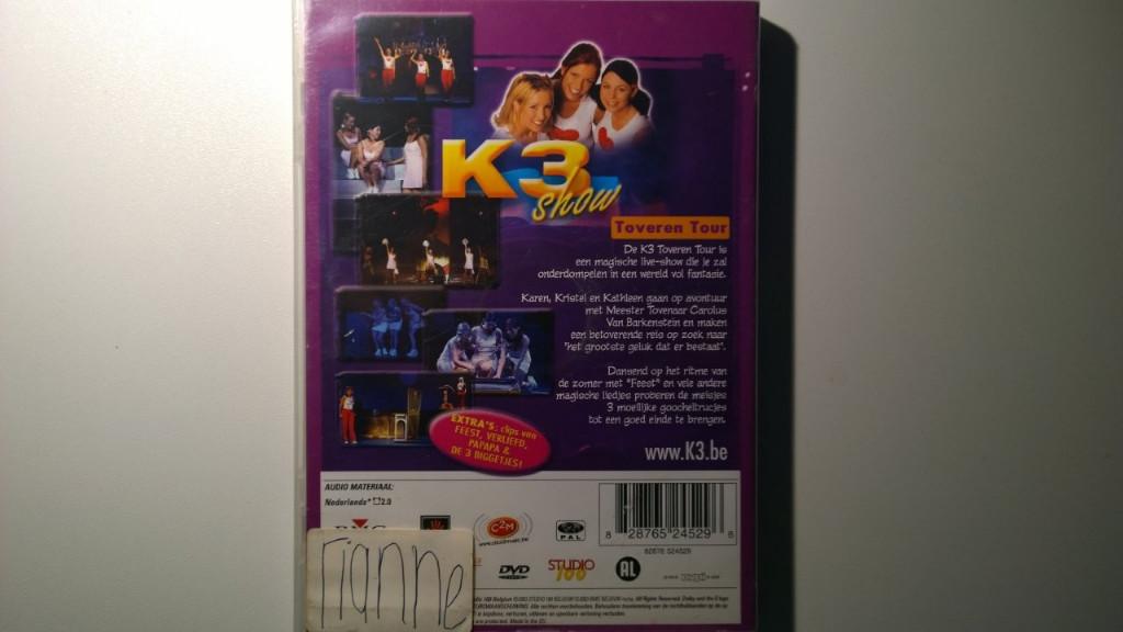 K3 - K3 Show Toveren Tour (DVD), Cd's en Dvd's, Alle leeftijden, Ophalen of Verzenden, Zo goed als nieuw, Muziek en Concerten
