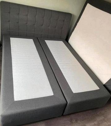 Boxspring 2 persoonsbed met opbergruimte 160x200cm antraciet beschikbaar voor biedingen