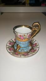 Vintage Demitasse / Kop en Schotel, Ophalen, Zo goed als nieuw, Porselein, Kop en/of schotel