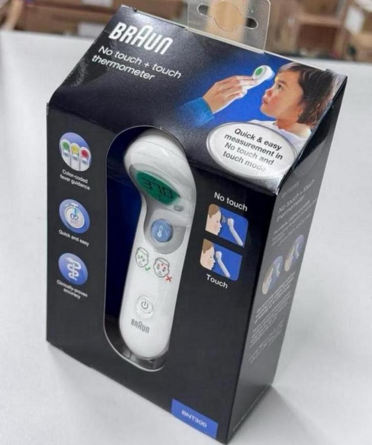 NIEUW BrAun no touch + touch - thermometer voorhoofd thermo, Diversen, Verpleegmiddelen, Nieuw, Ophalen of Verzenden
