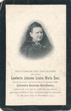 Soer Lamberta  1846 Zwolle 1914 Haaren, Ophalen of Verzenden, Bidprentje