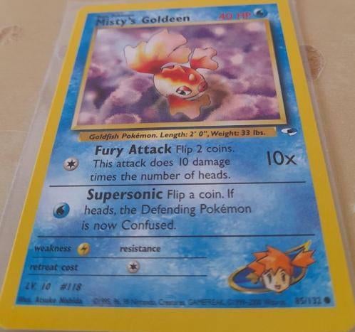 Pokémon Gym Heroes: Misty's Goldeen (Goede staat), Ophalen of Verzenden, Zo goed als nieuw, Losse kaart