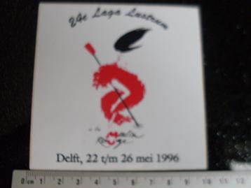 sticker 24e laga lustrum moulin rouge delft 1996 beschikbaar voor biedingen
