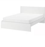 Ikea bed malm wit 140x200, Huis en Inrichting, Slaapkamer | Bedden, Gebruikt, Wit, Twijfelaar, 200 cm