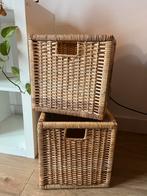 Ikea Branäs rieten manden - set van 2, Huis en Inrichting, Woonaccessoires | Schalen en Manden, Ophalen, Mand, Vierkant, Zo goed als nieuw