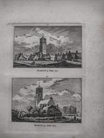 043-044 Egmond op Zee Kopergravure dl 3 18e Eeuw, Antiek en Kunst, Ophalen of Verzenden