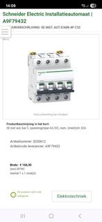 Schneider electric installatieautomaat IC60N 4P C32, Doe-het-zelf en Verbouw, Elektra en Kabels, Ophalen of Verzenden, Zo goed als nieuw