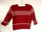 Winter / kerst rode trui met Noors motief maat 74, Kinderen en Baby's, Ophalen of Verzenden, Zo goed als nieuw