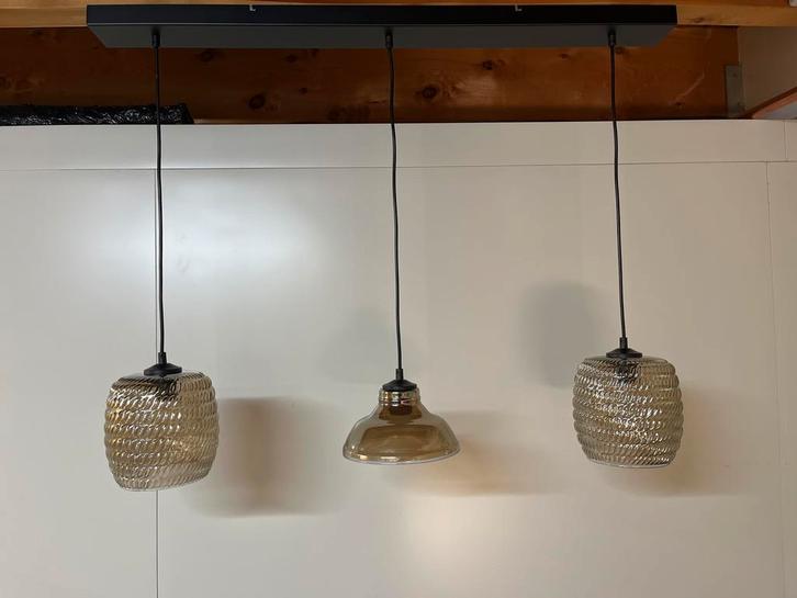 Masterlight Hanglamp 3-lichts Nieuw, Huis en Inrichting, Lampen | Hanglampen, Nieuw, Minder dan 50 cm, Glas, Ophalen of Verzenden