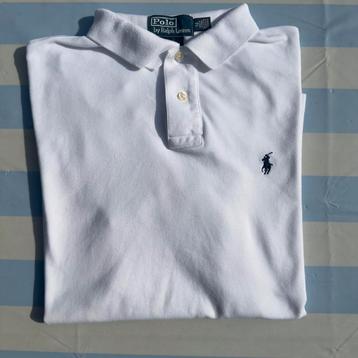 Witte Polo Ralph Lauren Custom Fit – Maat M – Vintage beschikbaar voor biedingen