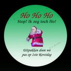 Sticker | ECS 20 | Ho Ho Ho stop – 2 - Kerst, Info@abcwinkel.nl, Nieuw, Ophalen of Verzenden, X