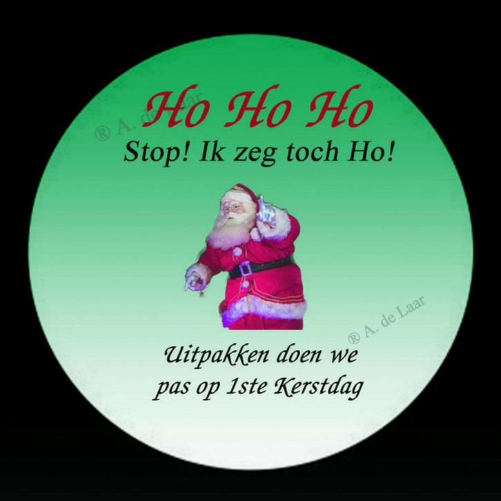 Sticker | ECS 20 | Ho Ho Ho stop – 2 - Kerst, Diversen, Kerst, Nieuw, Ophalen of Verzenden