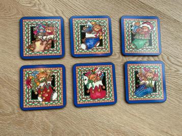 Pimpernel onderzetters kerst beren 6 stuks beschikbaar voor biedingen