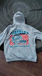 Witte Garfield Trui met Opdruk maat L, Ophalen of Verzenden, Zo goed als nieuw, Wit