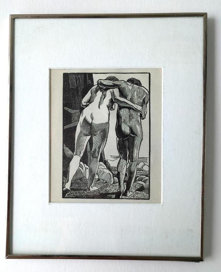 Clement Serveau (1886-1972) Houtgravure I, Antiek en Kunst, Kunst | Etsen en Gravures, Ophalen of Verzenden