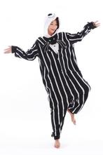 Jack Skellington Onesie 128-134 Skeletpak Zwart Wit Pyjama, Kinderen en Baby's, Carnavalskleding en Verkleedspullen, Ophalen of Verzenden