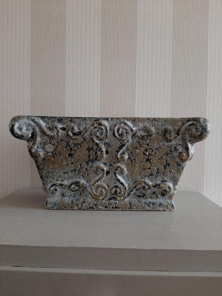 Prachtige plantenbak bloempot langwerpig., Gebruikt, Binnen, Ophalen of Verzenden, Minder dan 40 cm