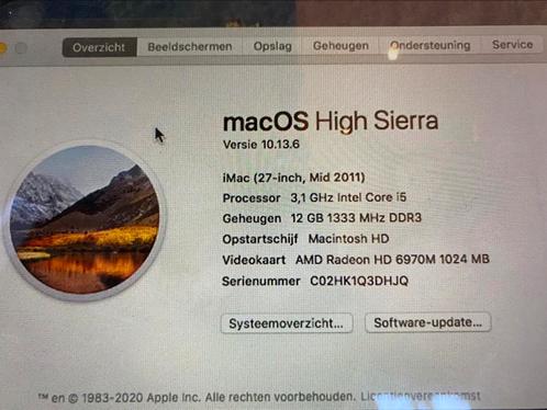 Imac 27”, Computers en Software, Apple Desktops, Gebruikt, iMac, 3 tot 4 Ghz, 16 GB, Ophalen of Verzenden