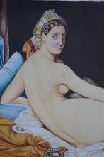 schilderij: Jean august Ingres, la grande Odalisque, 19e eeu, Minder dan 50 cm, Minder dan 50 cm, Schilderij, Ophalen of Verzenden
