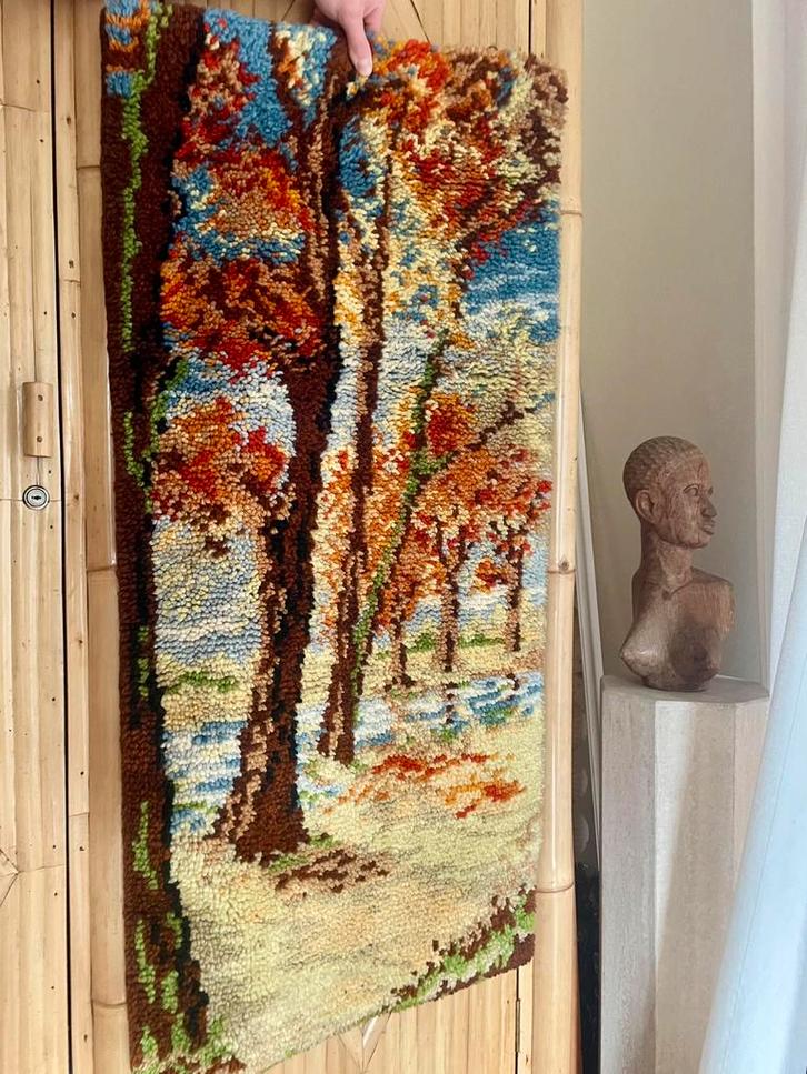 Wandkleed Smyrna groot! Bos botanisch, Antiek en Kunst, Kunst | Schilderijen | Abstract, Ophalen of Verzenden