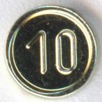 Lego Chrome Gold Minifigure,Utensil Coin Type 1 with10 Mark, Ophalen of Verzenden, Gebruikt, Losse stenen, Lego