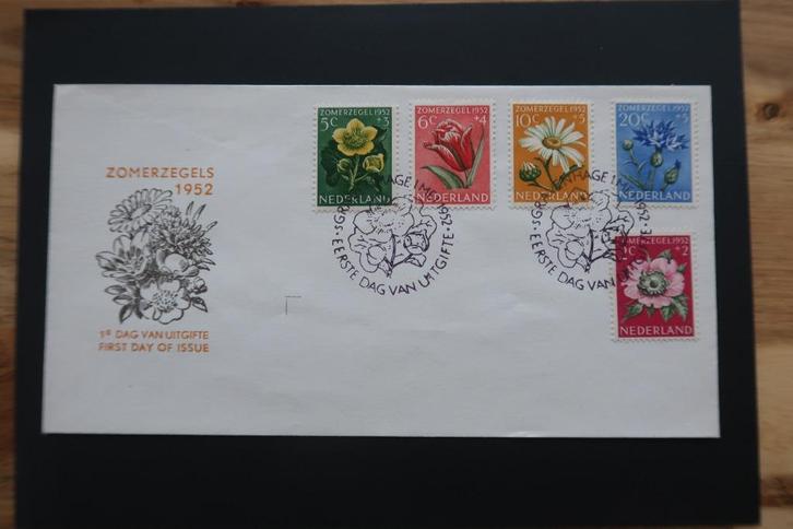 FDC E9 onbeschreven dichte klep geen garantie Zomer 1952, Postzegels en Munten, Postzegels | Eerstedagenveloppen, Onbeschreven