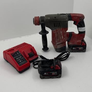 Milwaukee M18CHPX Boorhamer | Met 2 x 5Ah accus en lader | M beschikbaar voor biedingen