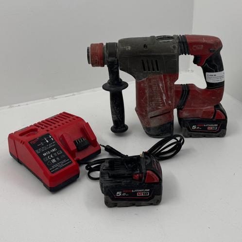 Milwaukee M18CHPX Boorhamer | Met 2 x 5Ah accus en lader | M, Doe-het-zelf en Verbouw, Gereedschap | Boormachines, Gebruikt, Boor- en/of Breekhamer