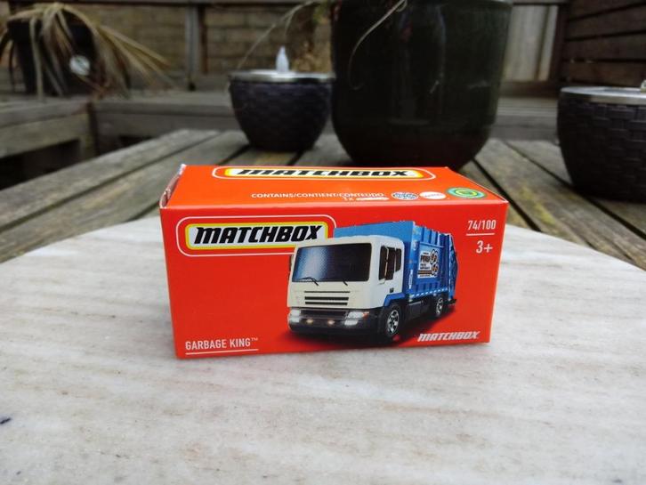 Garbage King vuilniswagen Matchbox, Hobby en Vrije tijd, Modelauto's | Overige schalen, Nieuw, Bus of Vrachtwagen, Ophalen