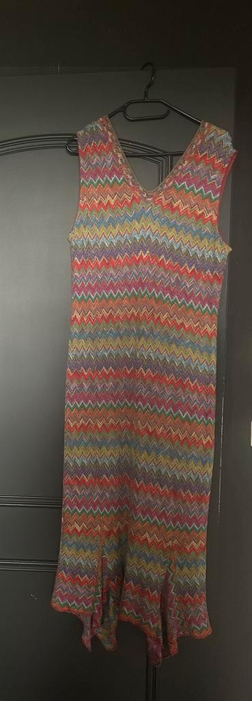 Zigzag jurk maat 42 LIA dress, Kleding | Dames, Jurken, Zo goed als nieuw, Maat 42/44 (L), Onder de knie, Ophalen of Verzenden
