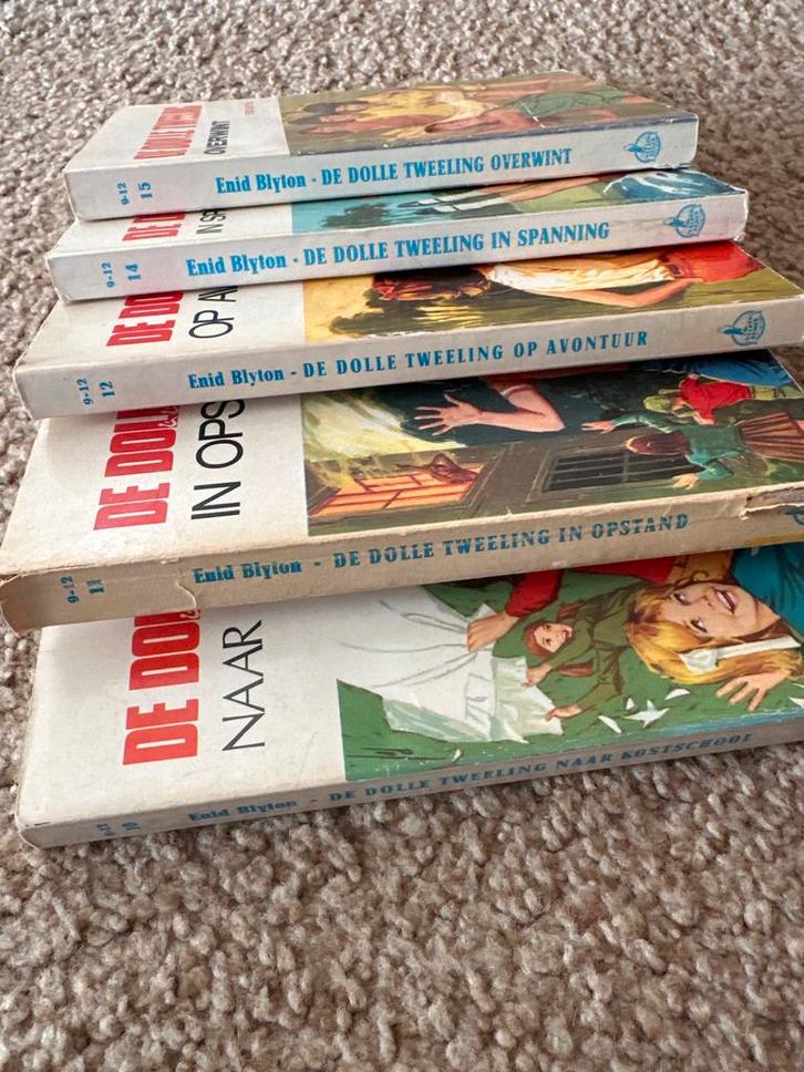 Enid Blyton - De Dolle Tweeling - Set van 5 boeken, Boeken, Kinderboeken | Jeugd | 10 tot 12 jaar, Gelezen, Fictie, Ophalen of Verzenden
