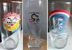 3 WIELREN BIERGLAZEN.(collectors items ), Ophalen of Verzenden, Glas of Glazen, Overige merken