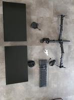 Complete set, pc, 2 monitoren, toetsenbord, muis en beugel, Computers en Software, Desktop Pc's, Ophalen, HDD, 2 tot 3 Ghz, 8 GB