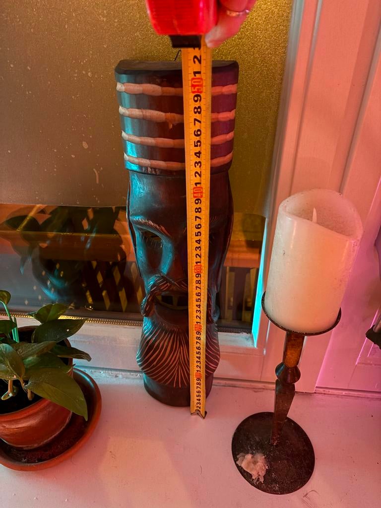 Authentiek Afrikaans masker - decoratief pronkstuk, Ophalen of Verzenden, Gebruikt, Hout