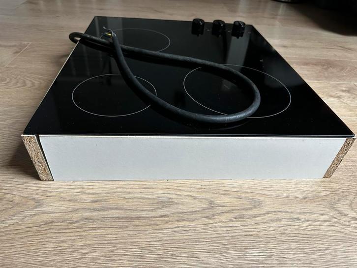 Keramische kookplaat 3 zones, Witgoed en Apparatuur, Kookplaten, Gebruikt, Vrijstaand, Keramisch, 3 kookzones of minder, Ophalen