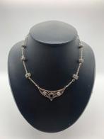 T894 Prachtige zilveren streekdracht ketting, Sieraden, Tassen en Uiterlijk, Antieke sieraden, Ophalen of Verzenden, Zilver, Ketting