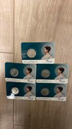 Vijf verschillende halve guldens Wilhelmina in coincard, Postzegels en Munten, ½ gulden, Zilver, Ophalen of Verzenden, Koningin Wilhelmina