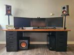 Klipsch R-51M + R-100SW subwoofer en amplifier speaker set, Ophalen of Verzenden, Gebruikt, Audiokanaal 2.1, Overige merken