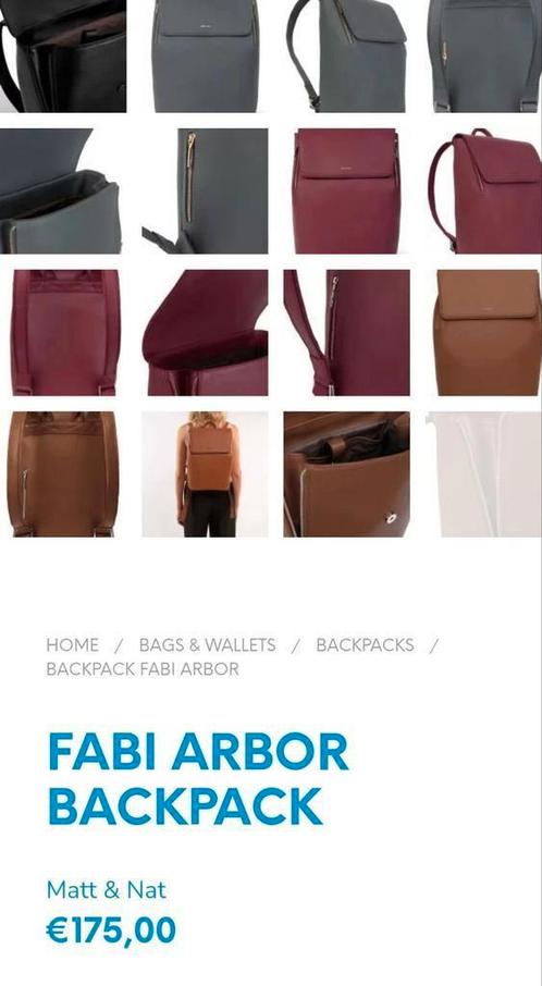 Vegan leer Matt & Nat cognac tas /rugzak/laptoptas / rugtas, Sieraden, Tassen en Uiterlijk, Tassen | Rugtassen, Zo goed als nieuw