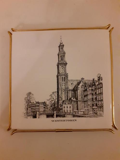 Grachtenservies - Villeroy & Boch - onderzetter Westertoren, Antiek en Kunst, Antiek | Servies los, Ophalen of Verzenden