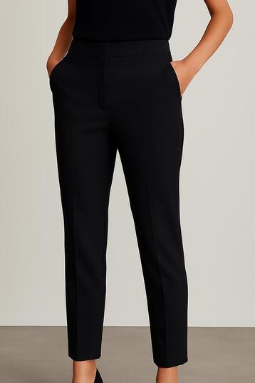 NIKKIE zwarte broek met kanten detail – maat 34 beschikbaar voor biedingen