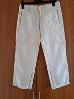 3/4e Linnen Pantalon Turnover maat 34 valt ruim, Ophalen, Wit, Turnover, Driekwart