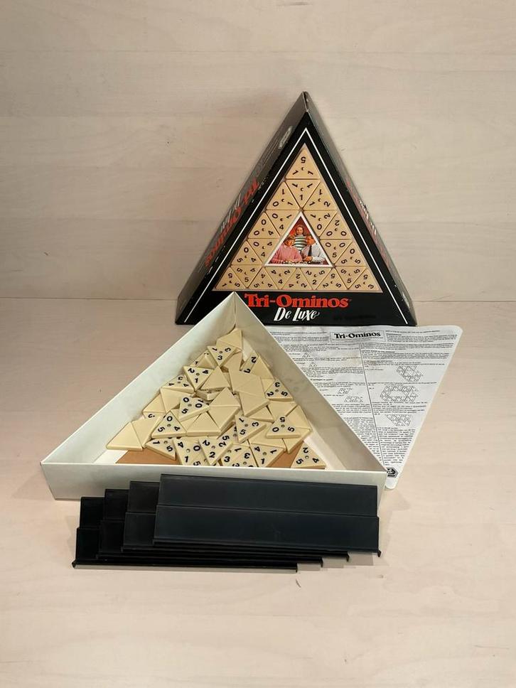 Tri-Ominos de luxe compleet en netjes, Hobby en Vrije tijd, Gezelschapsspellen | Bordspellen, Zo goed als nieuw, Ophalen of Verzenden