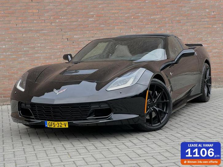 Chevrolet USA Corvette 6.2 Stingray Z51 3LT Targa - Leder -, Auto's, Chevrolet, Bedrijf, Te koop, Corvette, ABS, Achteruitrijcamera