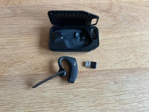 Plantronics/PLT/Poly voyager 5200 UC headset, Computers en Software, Headsets, Zo goed als nieuw, In-ear, Draadloos, Inklapbare microfoon