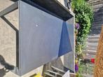 Grijze buitentafel, 230x100, Tuin en Terras, Tuintafels, Ophalen, Gebruikt, Rechthoekig, Metaal