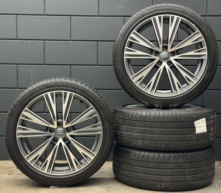 Originele 20 inch Audi A6 S6 4K 5x112 ET43 Bridgestone, Auto-onderdelen, Banden en Velgen, Banden en Velgen, Zomerbanden, 20 inch
